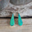 Flinder Green Petal Stud Earrings