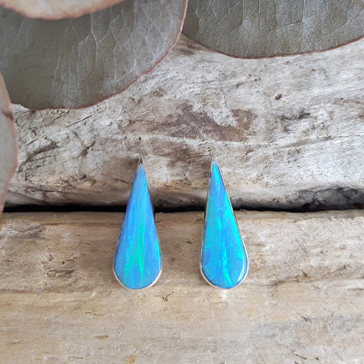 Flinder Turquoise Petal Stud Earrings