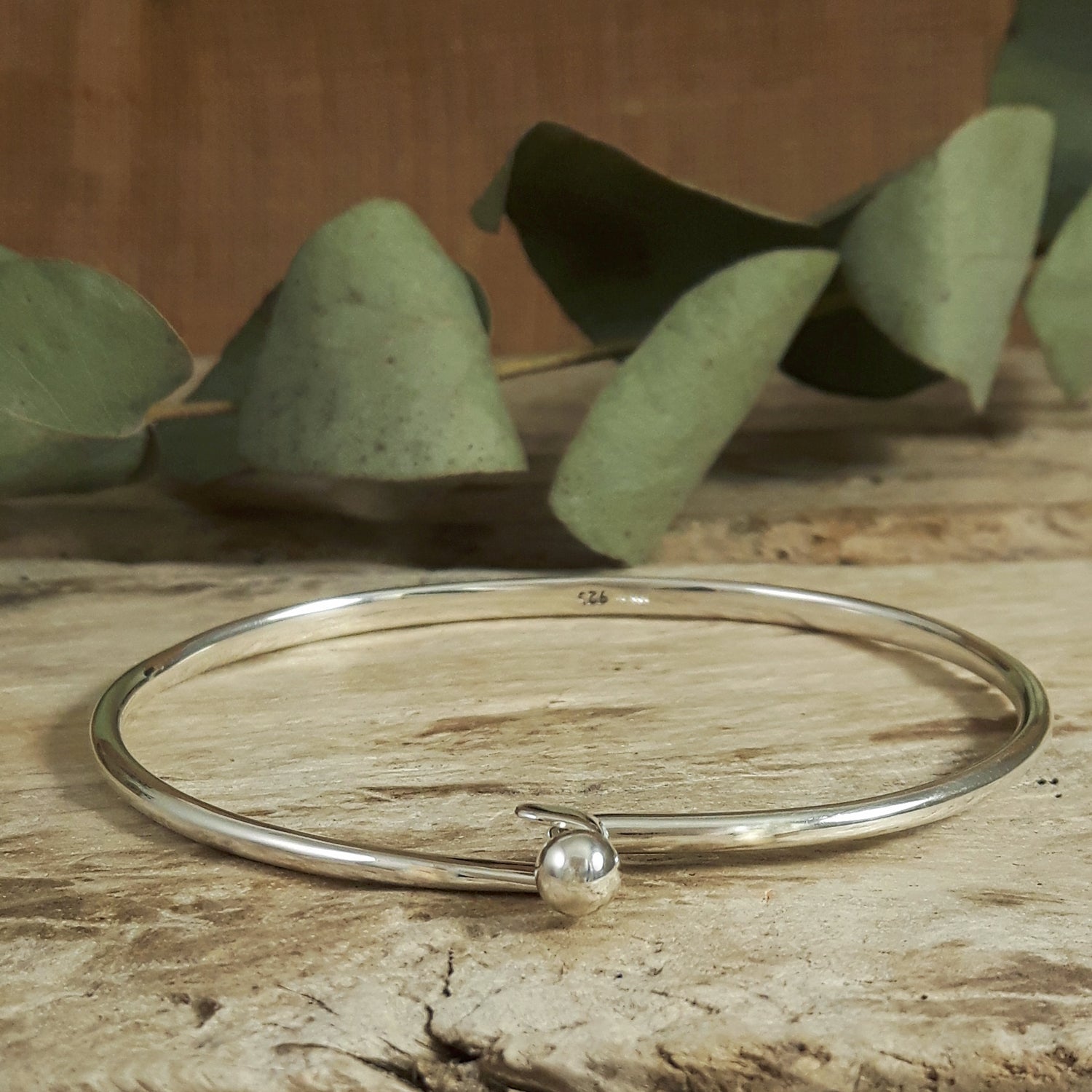 Flow Silver Dot Bangle
