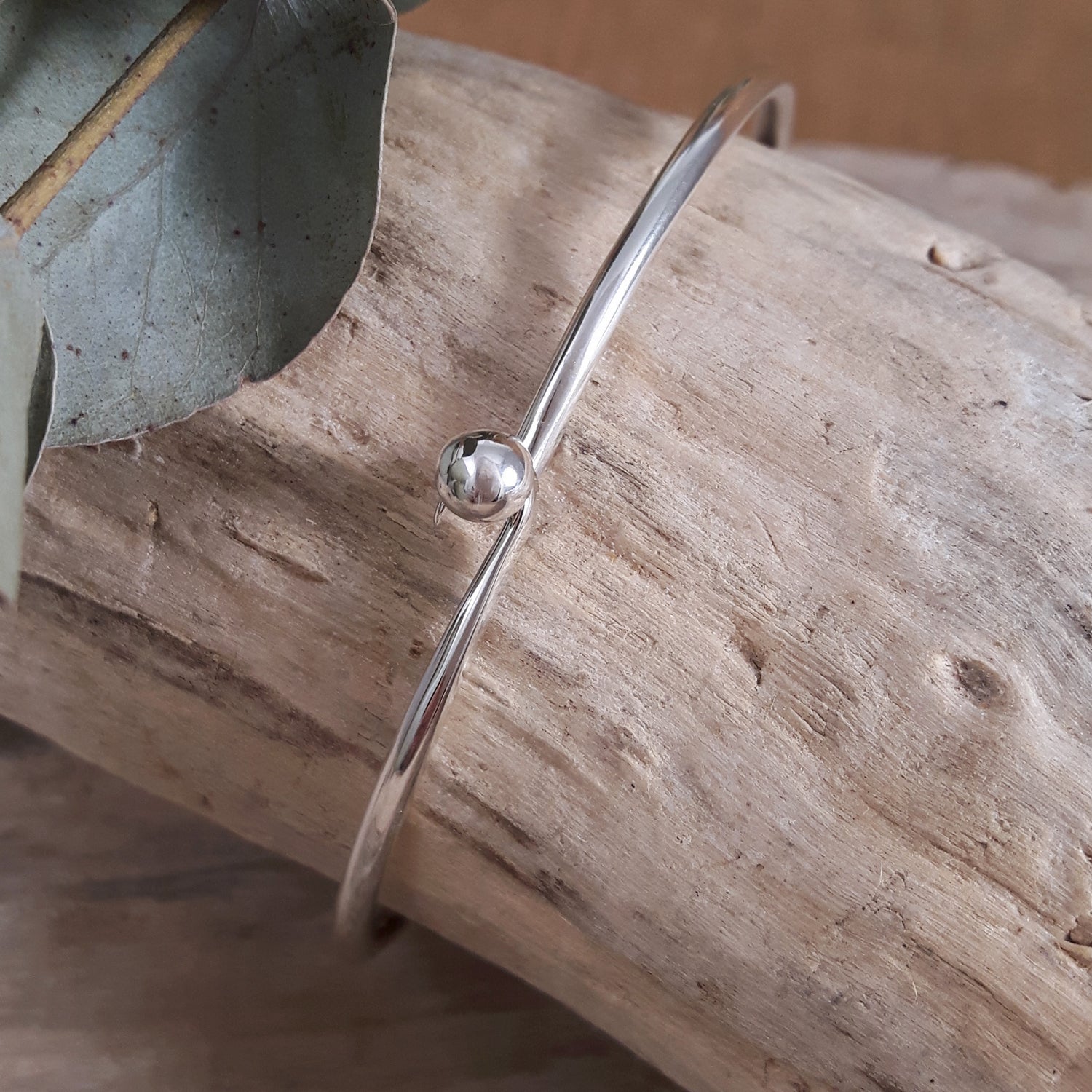 Flow Silver Dot Bangle
