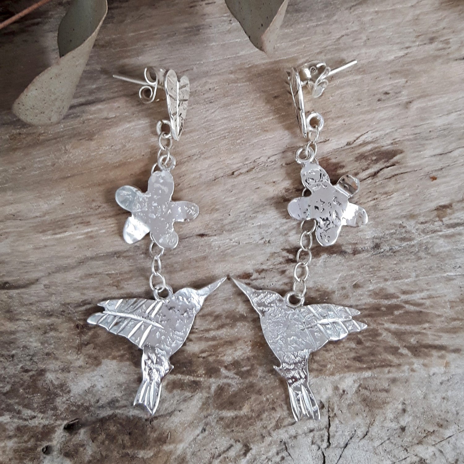 SAMPLE Foresta Ceiba Mini Hummingbird Drop Earrings