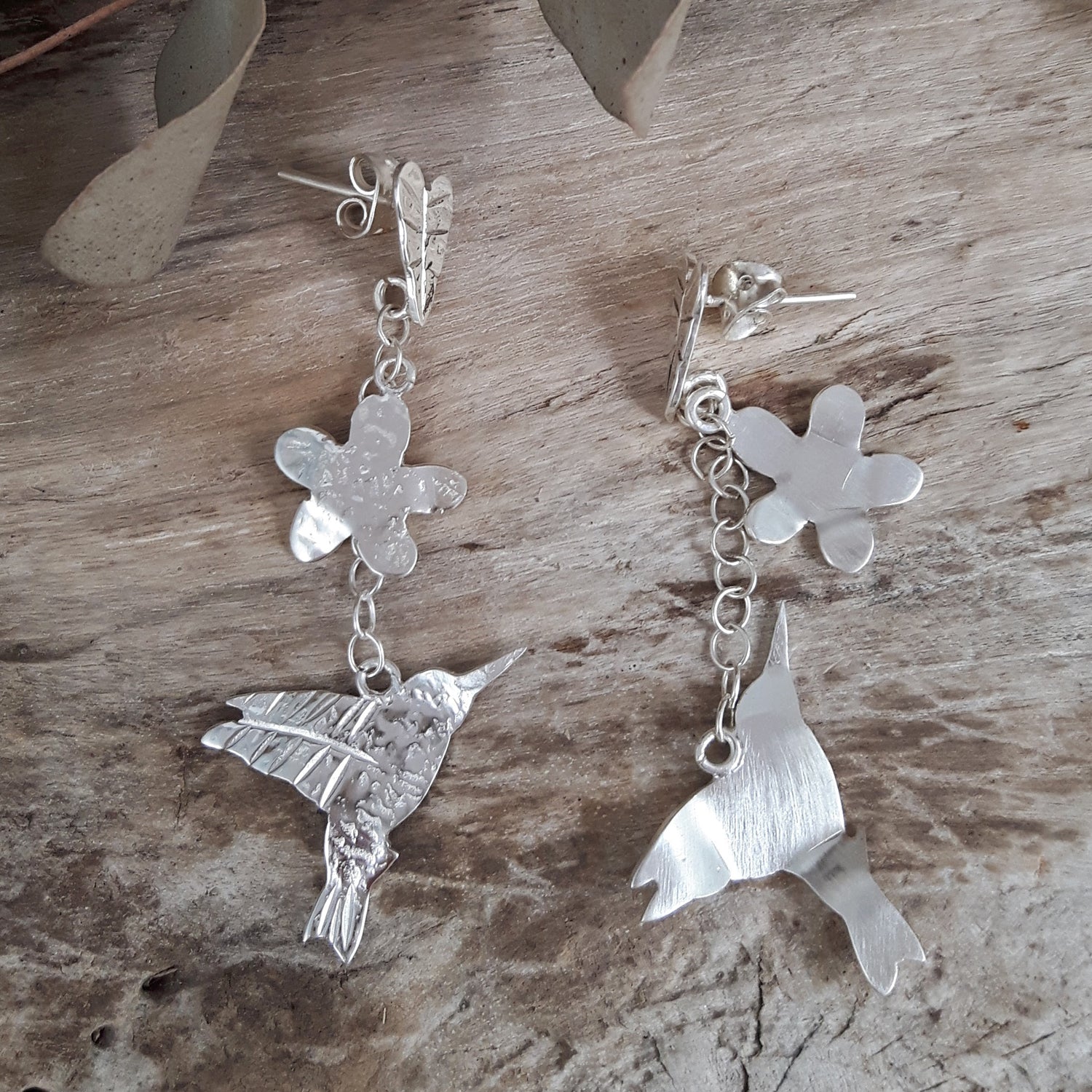 SAMPLE Foresta Ceiba Mini Hummingbird Drop Earrings