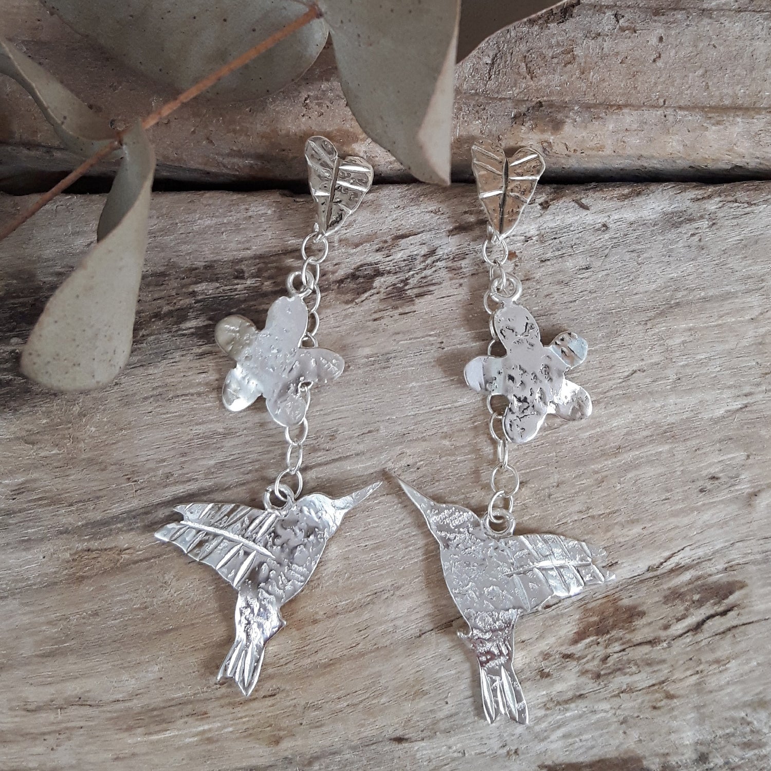 SAMPLE Foresta Ceiba Mini Hummingbird Drop Earrings