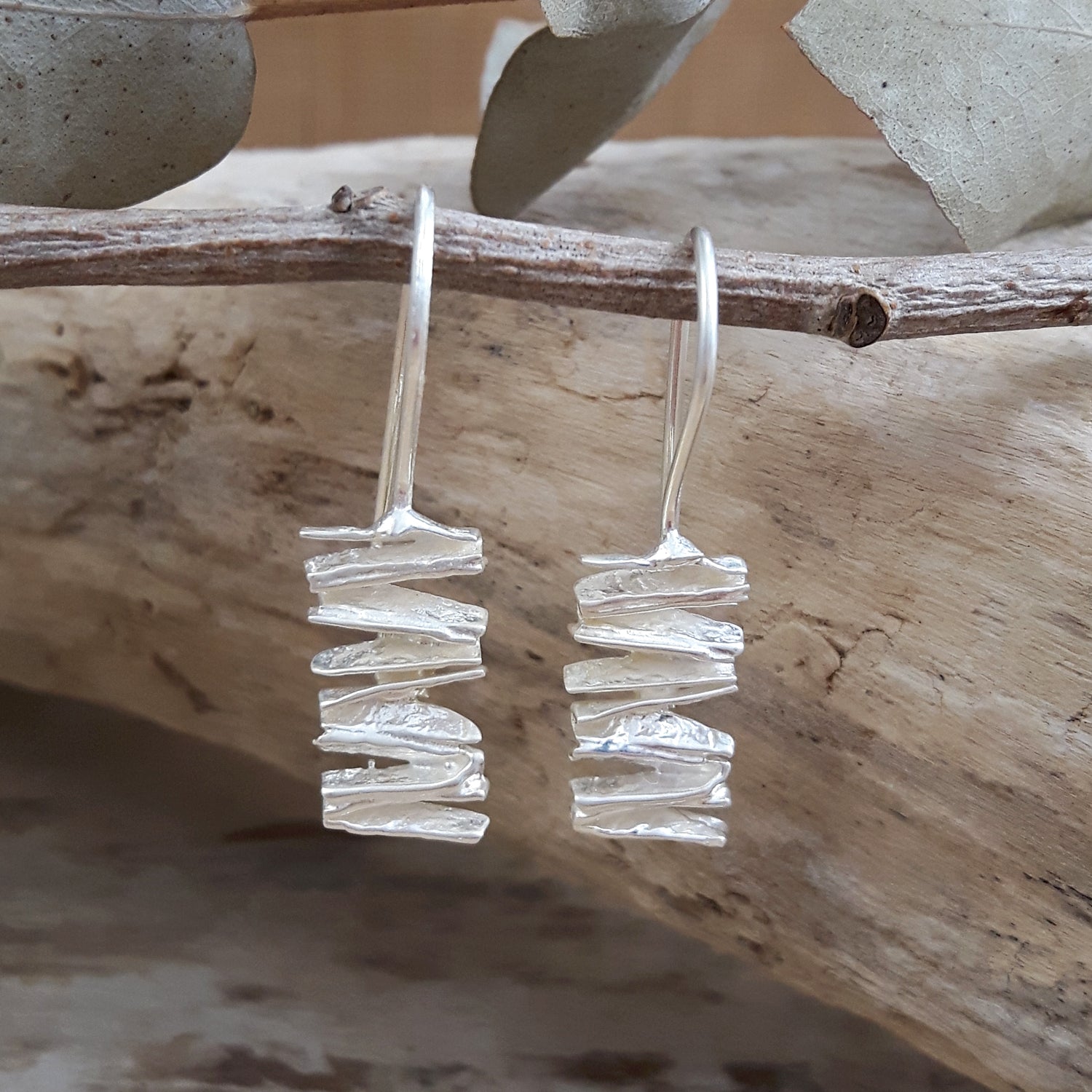 Foresta Juniper Silver Drop Earrings