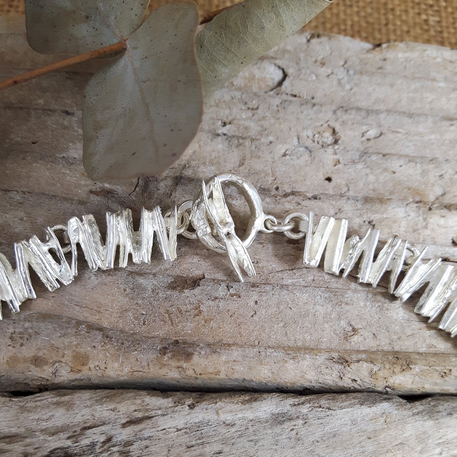 Foresta Juniper Silver T-bar Necklace