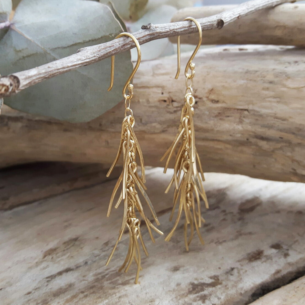 Foresta Rain Gold Drop Earrings