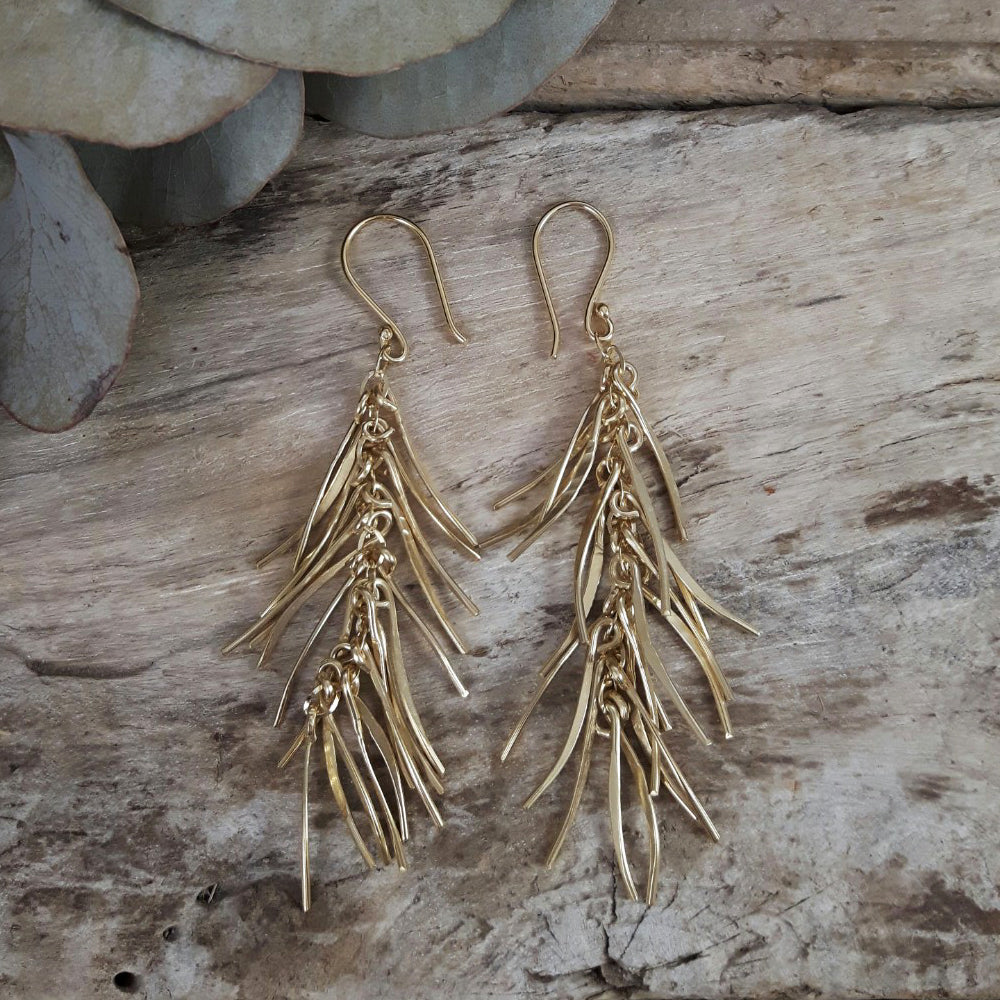 Foresta Rain Gold Drop Earrings