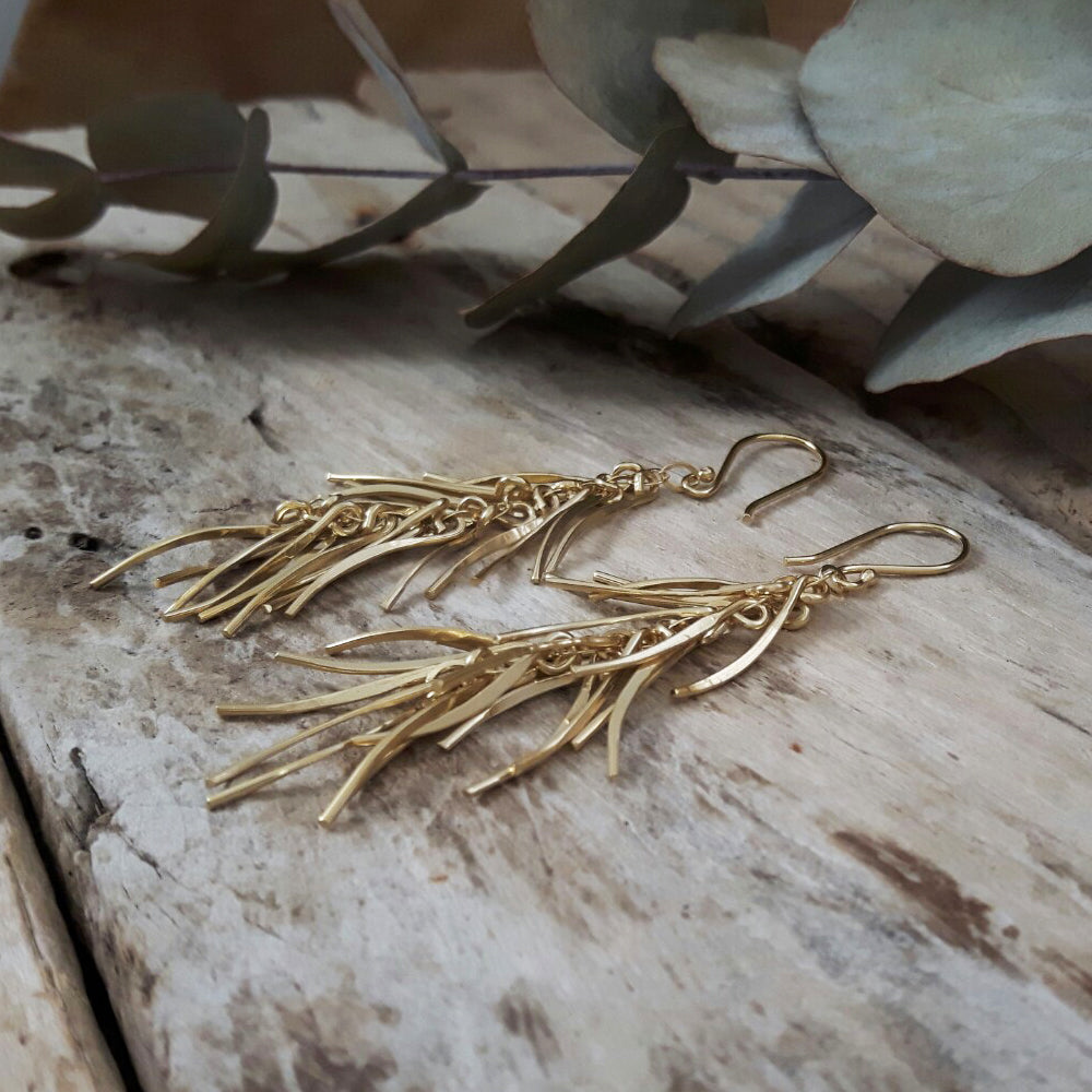 Foresta Rain Gold Drop Earrings