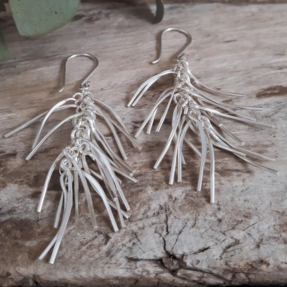 Foresta Rain Silver Drop Earrings
