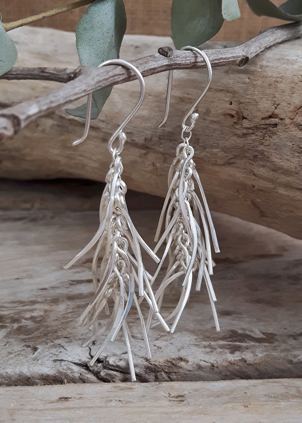 Foresta Rain Silver Drop Earrings