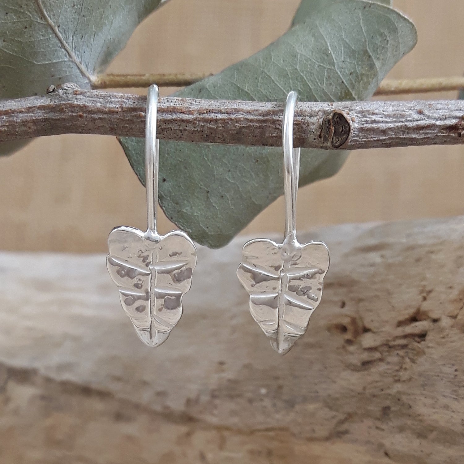 Foresta Tiny Taro Leaf Drop Earrings