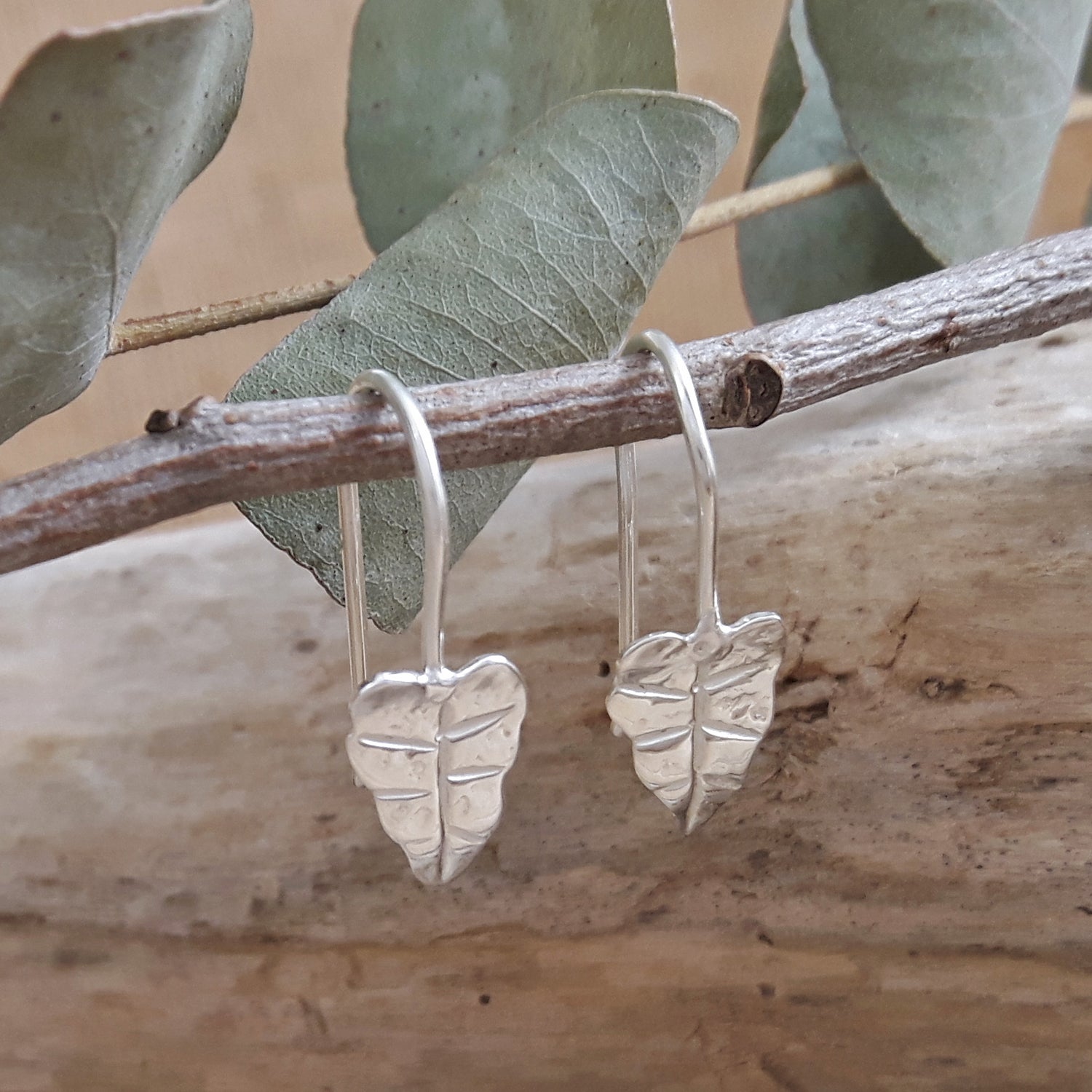 Foresta Tiny Taro Leaf Drop Earrings