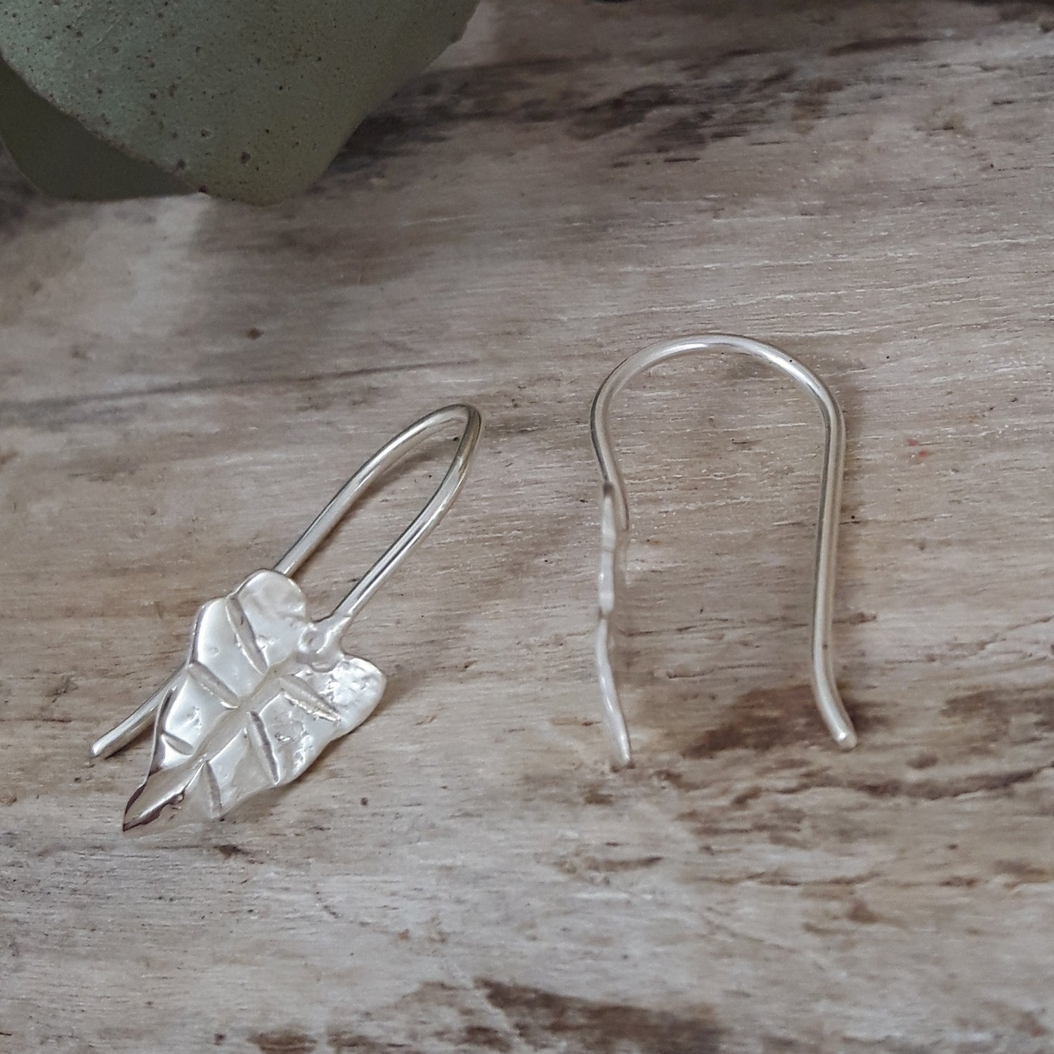 Foresta Tiny Taro Leaf Drop Earrings