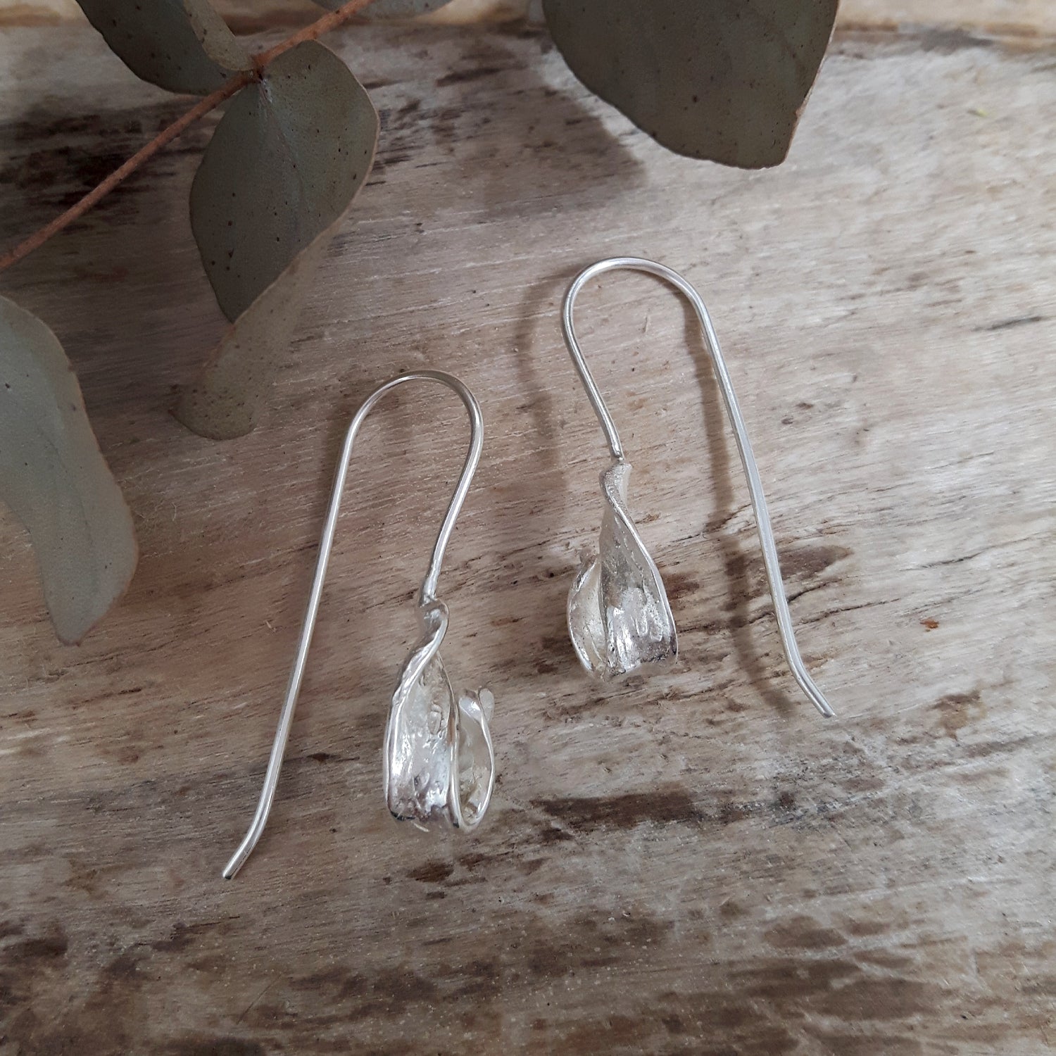 Foresta Wavelet Silver Drop Earrings