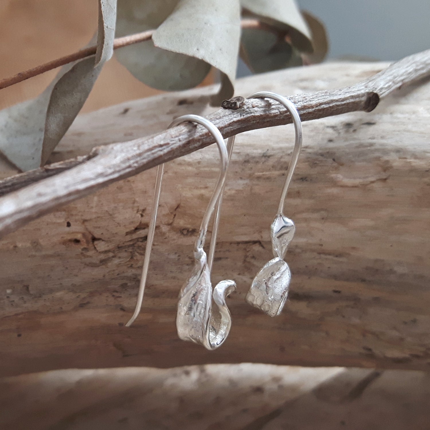 Foresta Wavelet Silver Drop Earrings