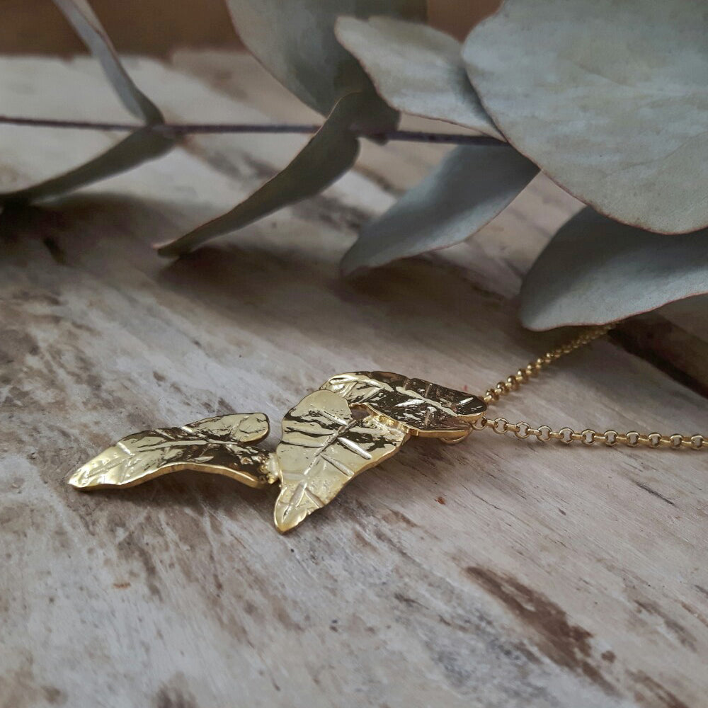Foresta Gold Mini Taro Leaves Pendant