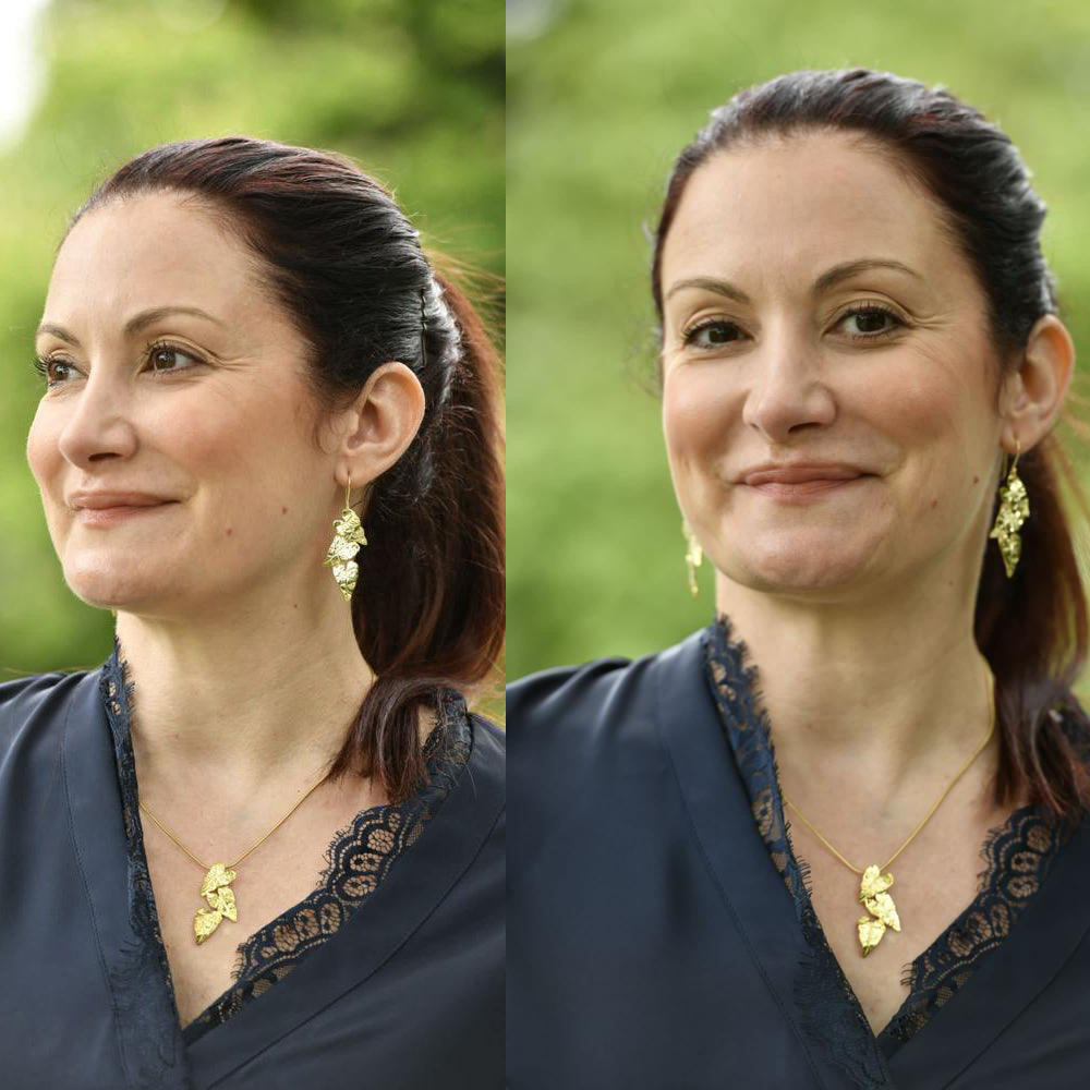 Foresta Gold Mini Taro Leaves Pendant