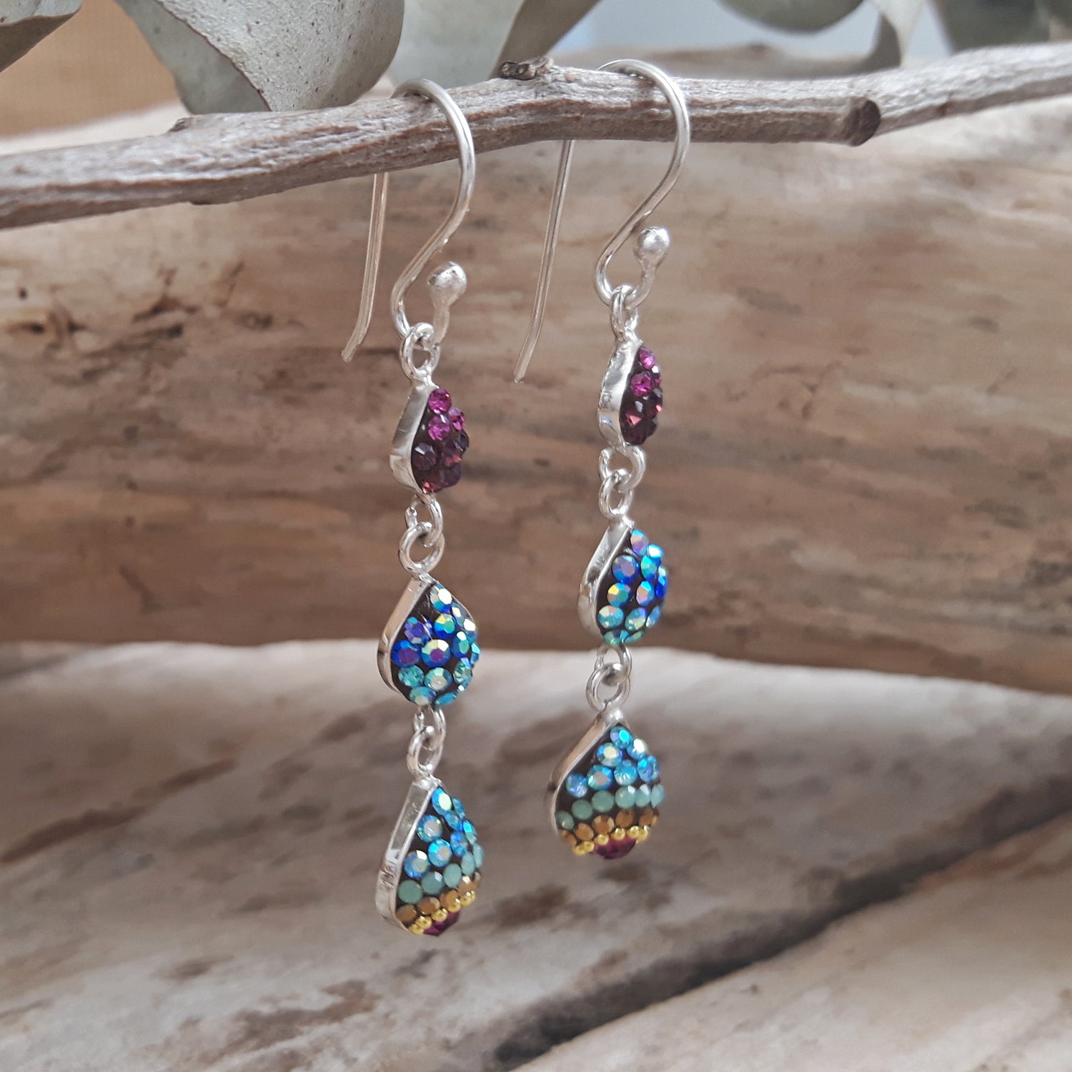 SAMPLE Gala Rainbow Drop Earrings A