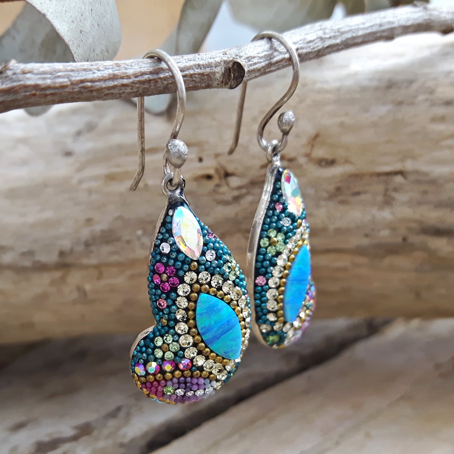 Allegra Galactic Drop Butterfly Earrings