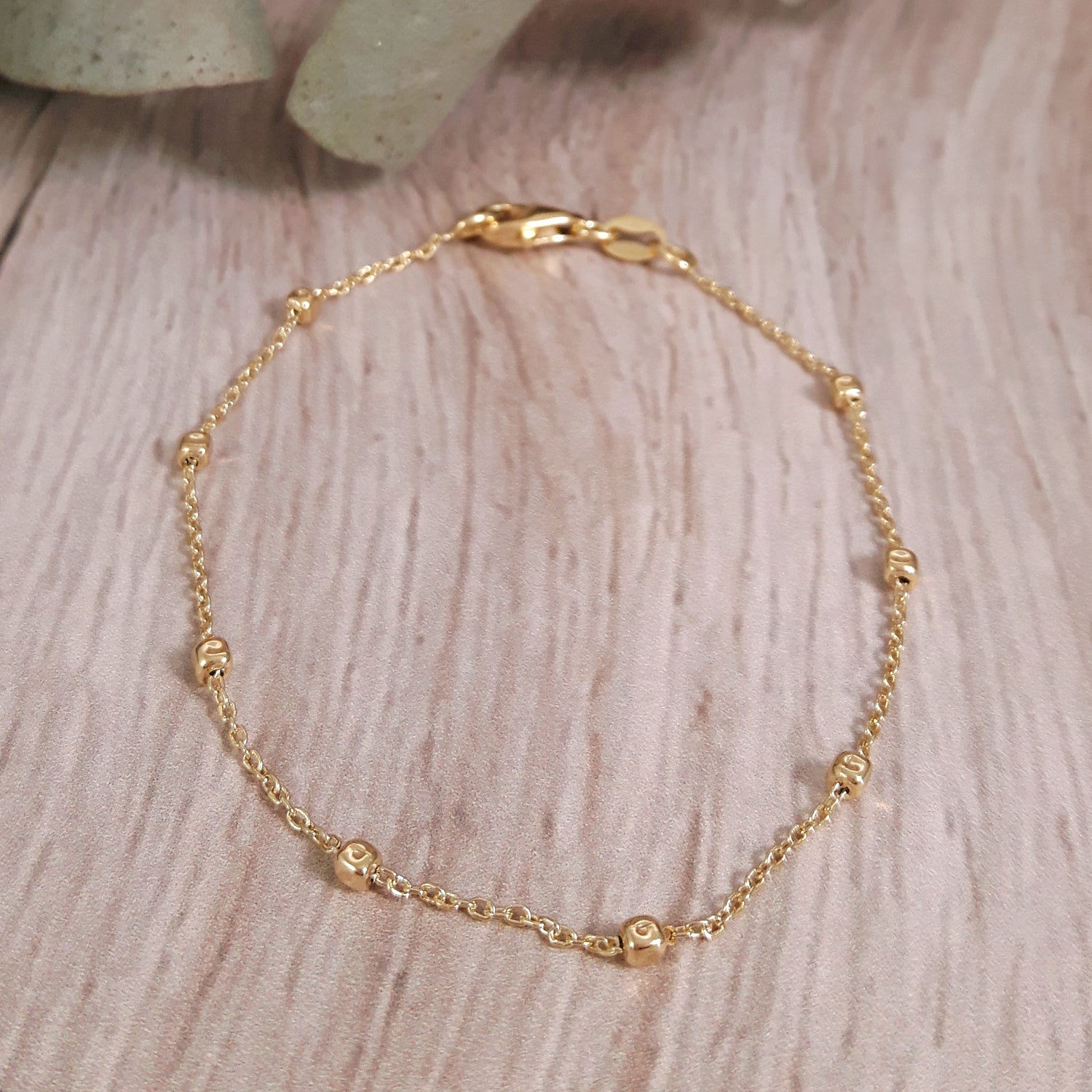 Anchor Gold Nugget 17.5cm Chain Bracelet