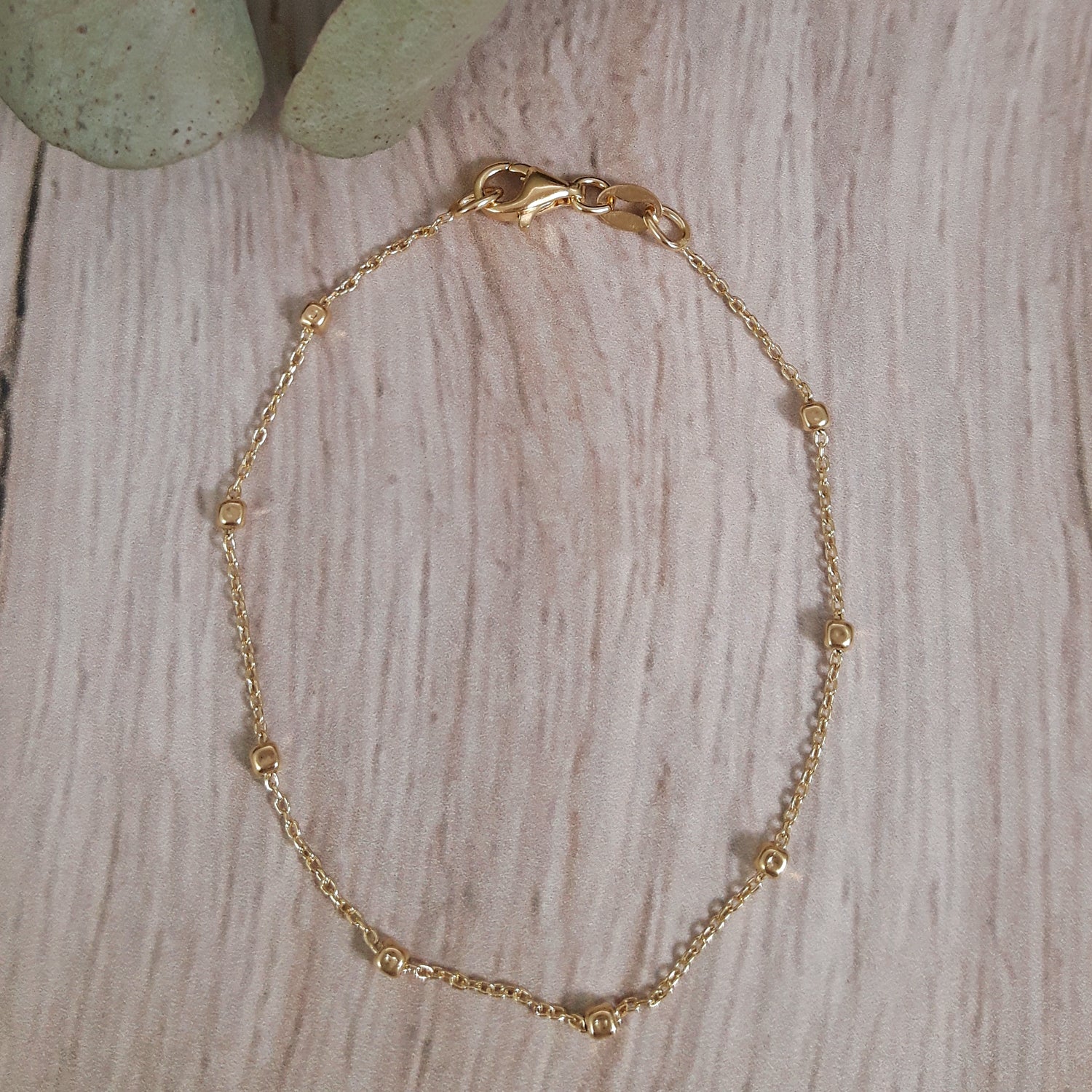 Anchor Gold Nugget 17.5cm Chain Bracelet