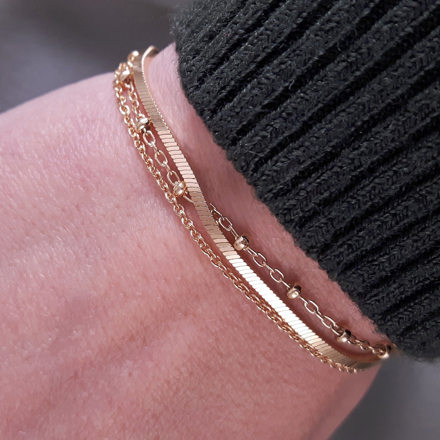 Lotty Gold Plated Chain Bracelet 17.5cm