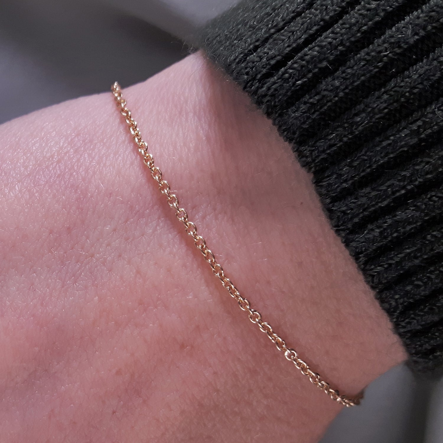 Anchor Gold 17.5cm Chain Bracelet