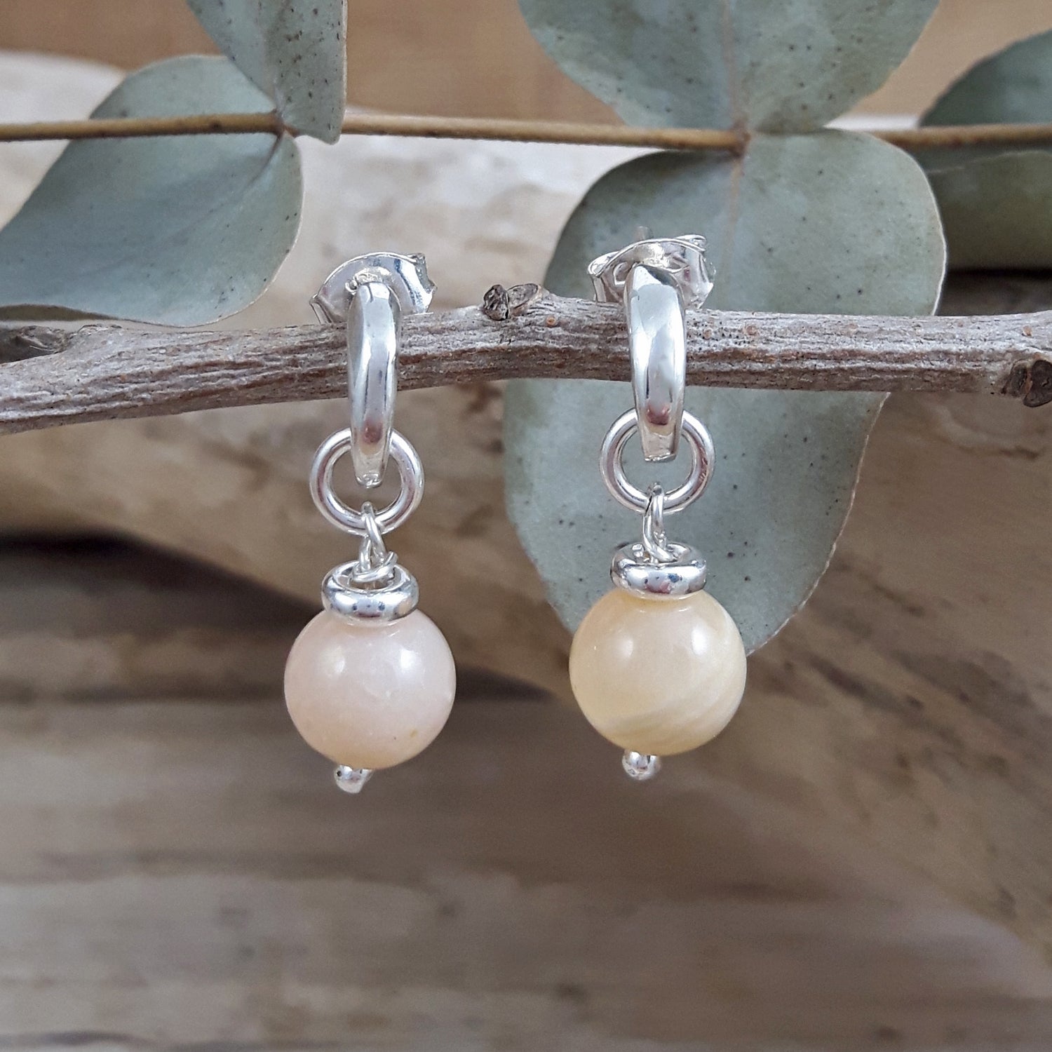 Jasmin Pink Opal Earrings