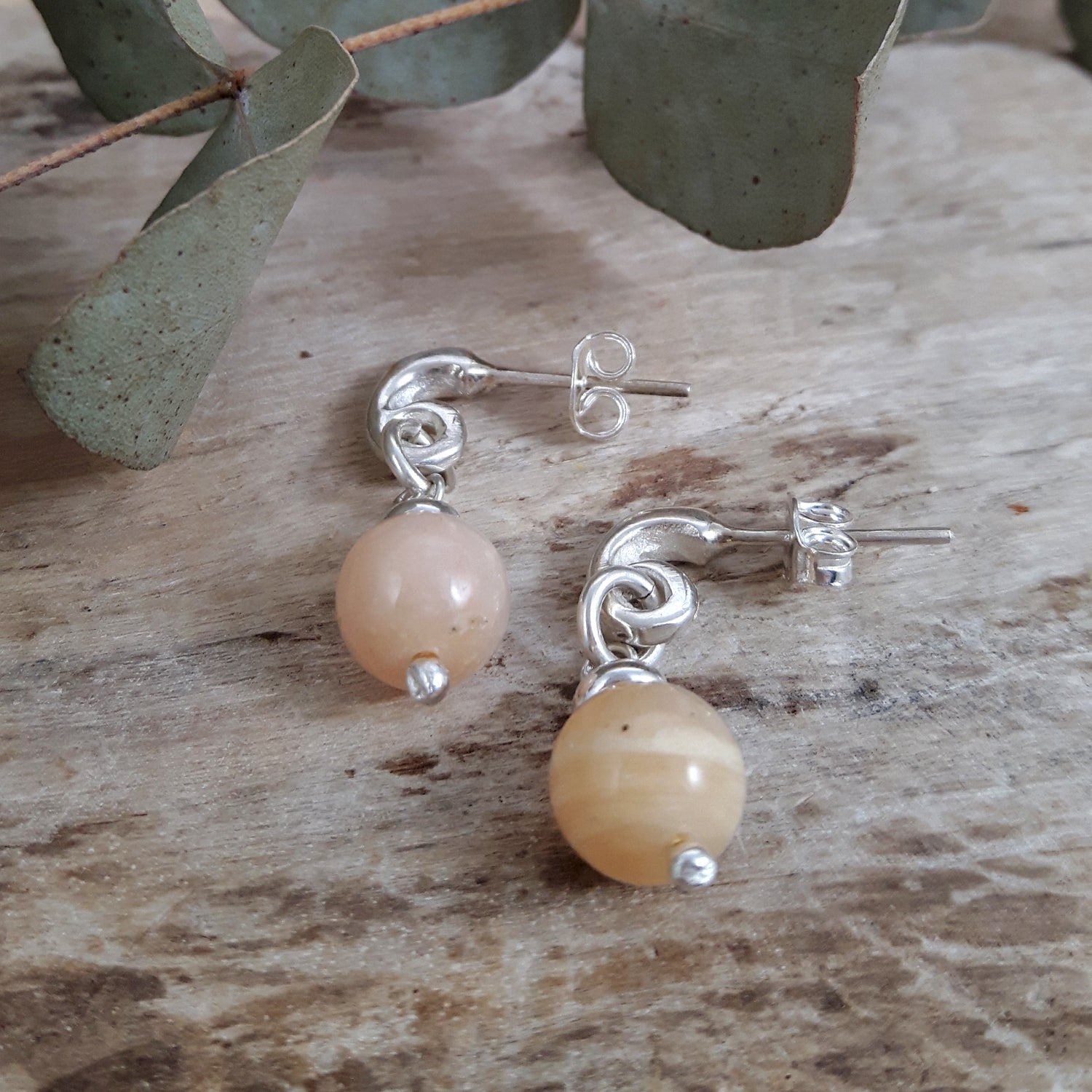 Jasmin Pink Opal Earrings