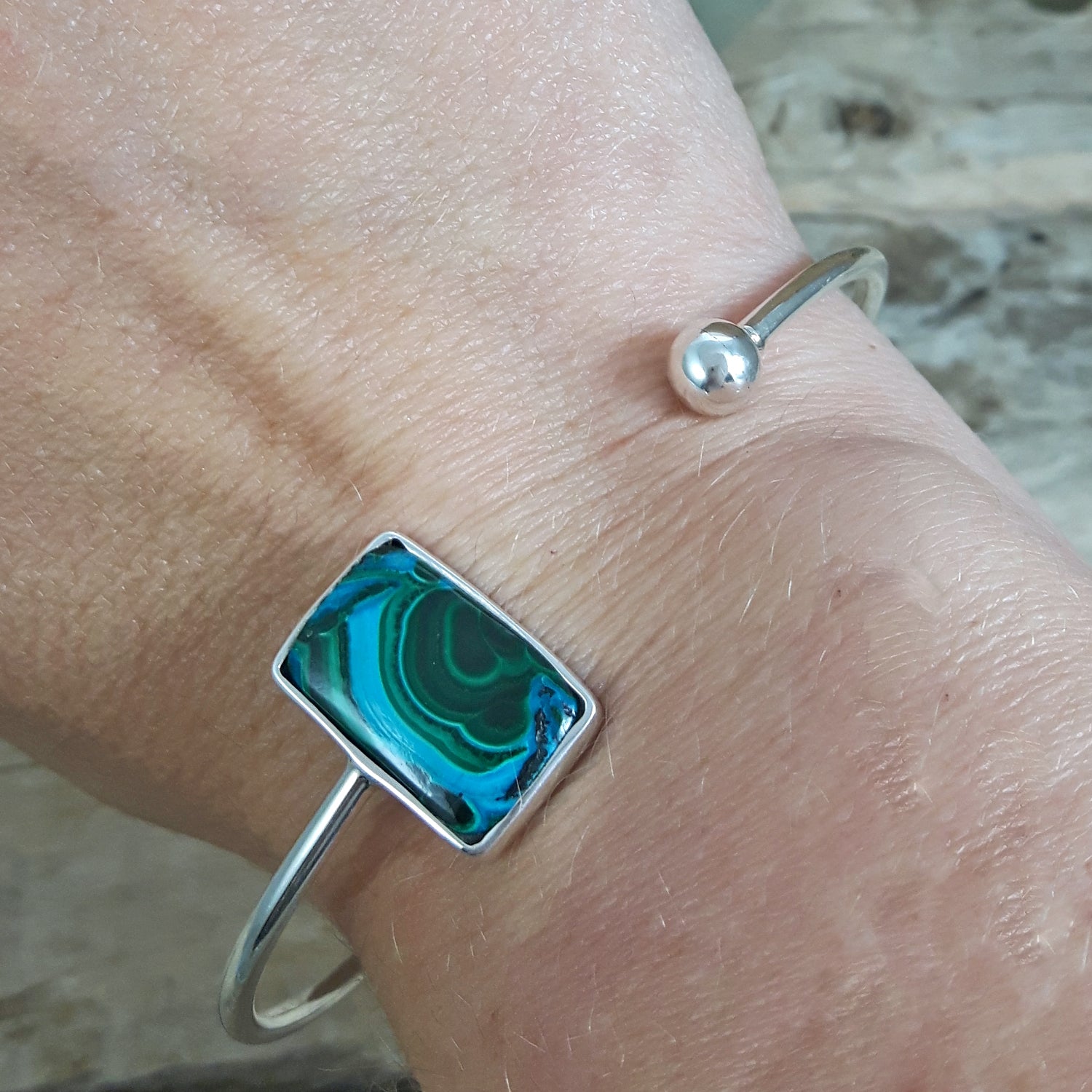 Laguna Shattuckite Small Open Bangle