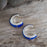 Flinder Lavinia Blue Hoop Earrings