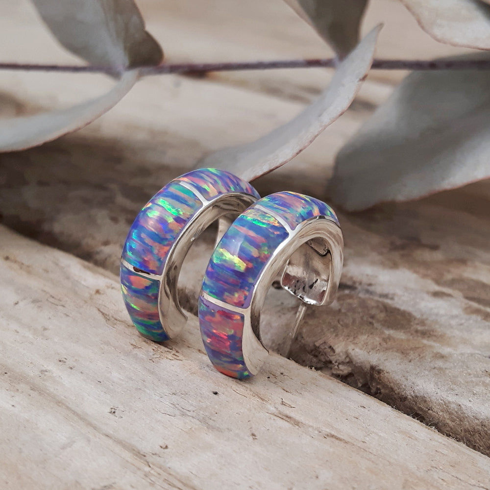 Flinder Lavinia Lavender Hoop Earrings