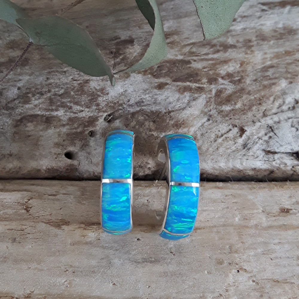 Flinder Lavinia Turquoise Hoop Earrings