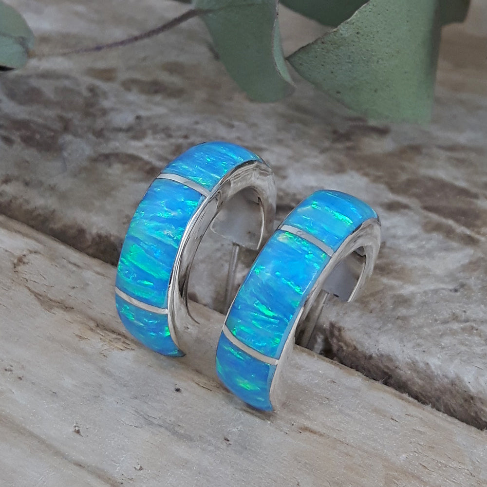 Flinder Lavinia Turquoise Hoop Earrings