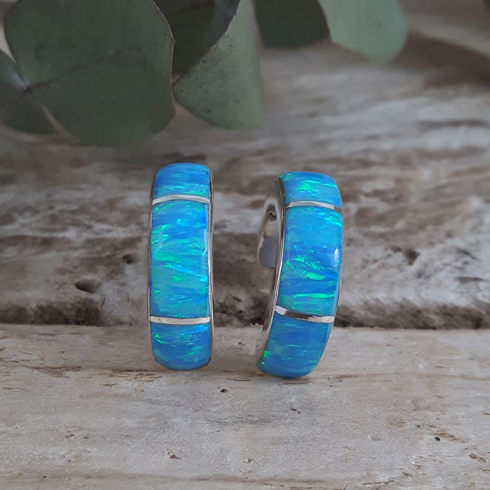Flinder Lavinia Turquoise Hoop Earrings