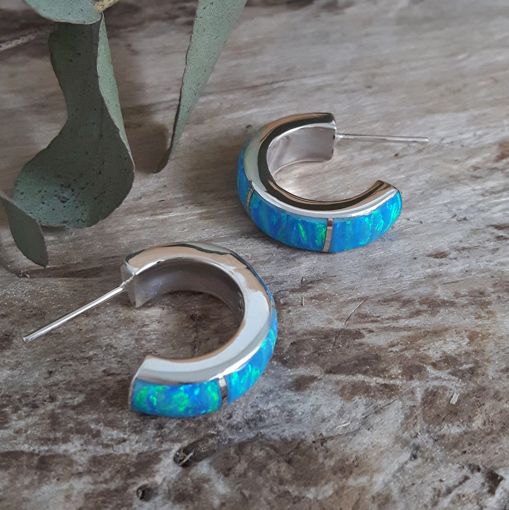 Flinder Lavinia Turquoise Hoop Earrings