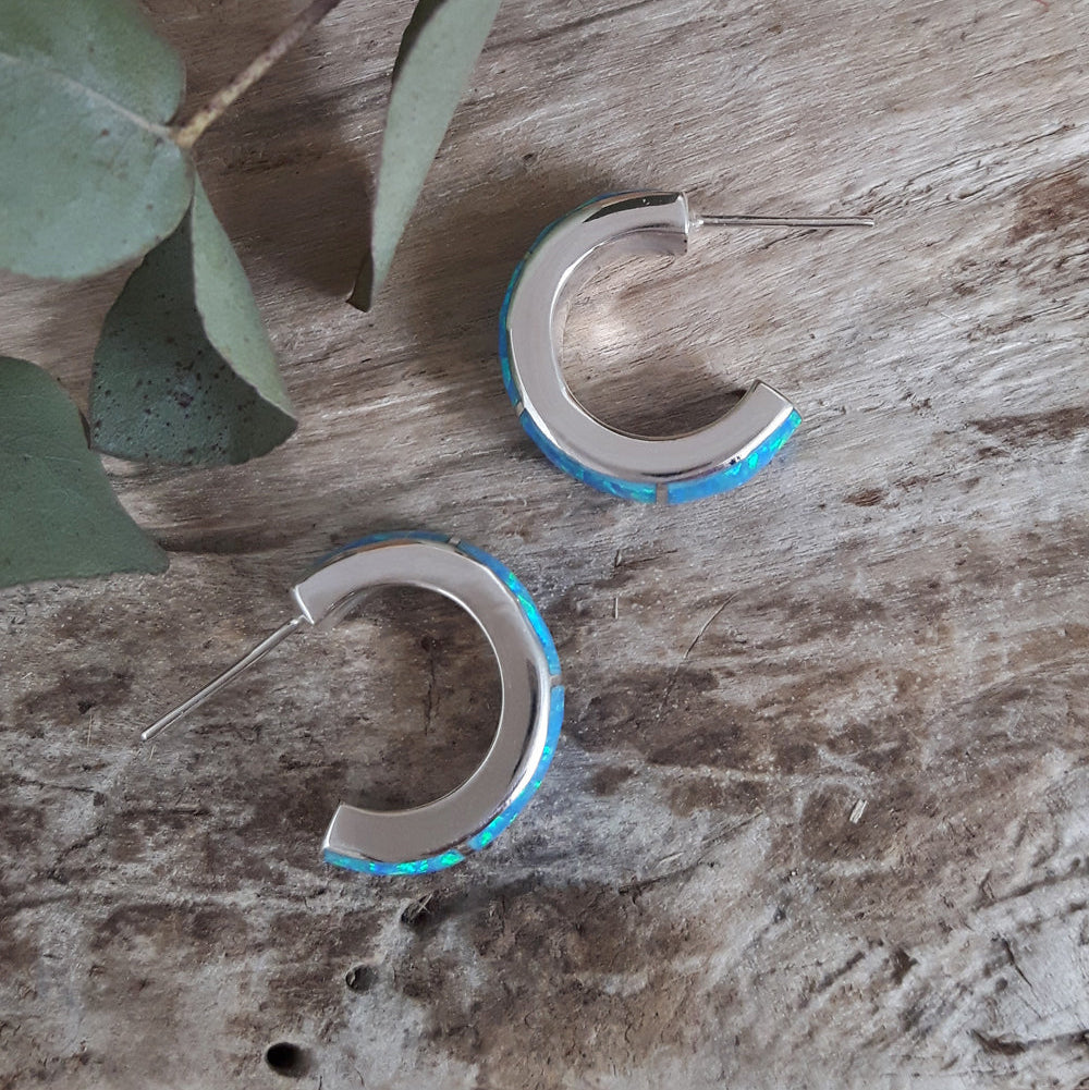 Flinder Lavinia Turquoise Hoop Earrings