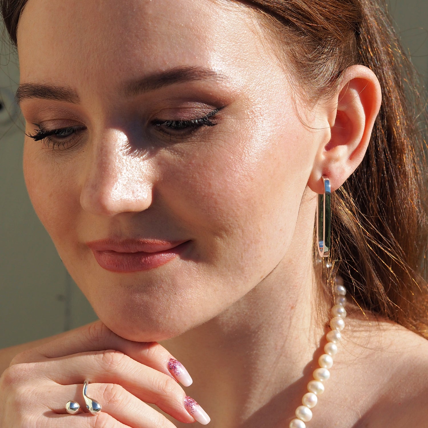 Ellipse Large Hoop Earrings