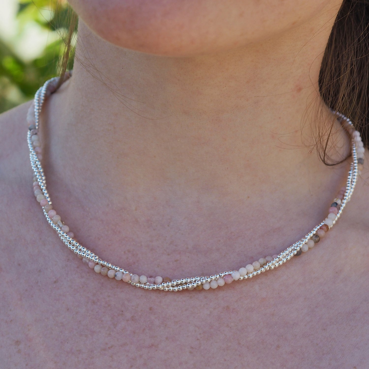 Jasmin Pink Opal Necklace