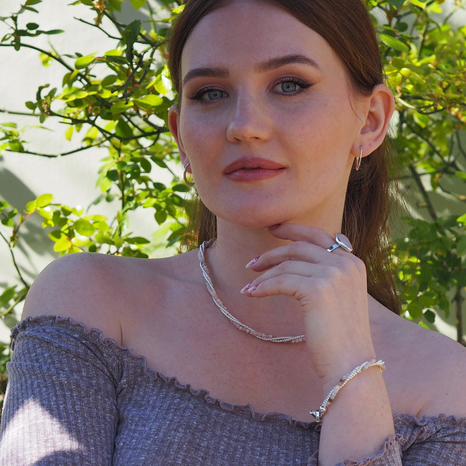 Jasmin Pink Opal Bracelet