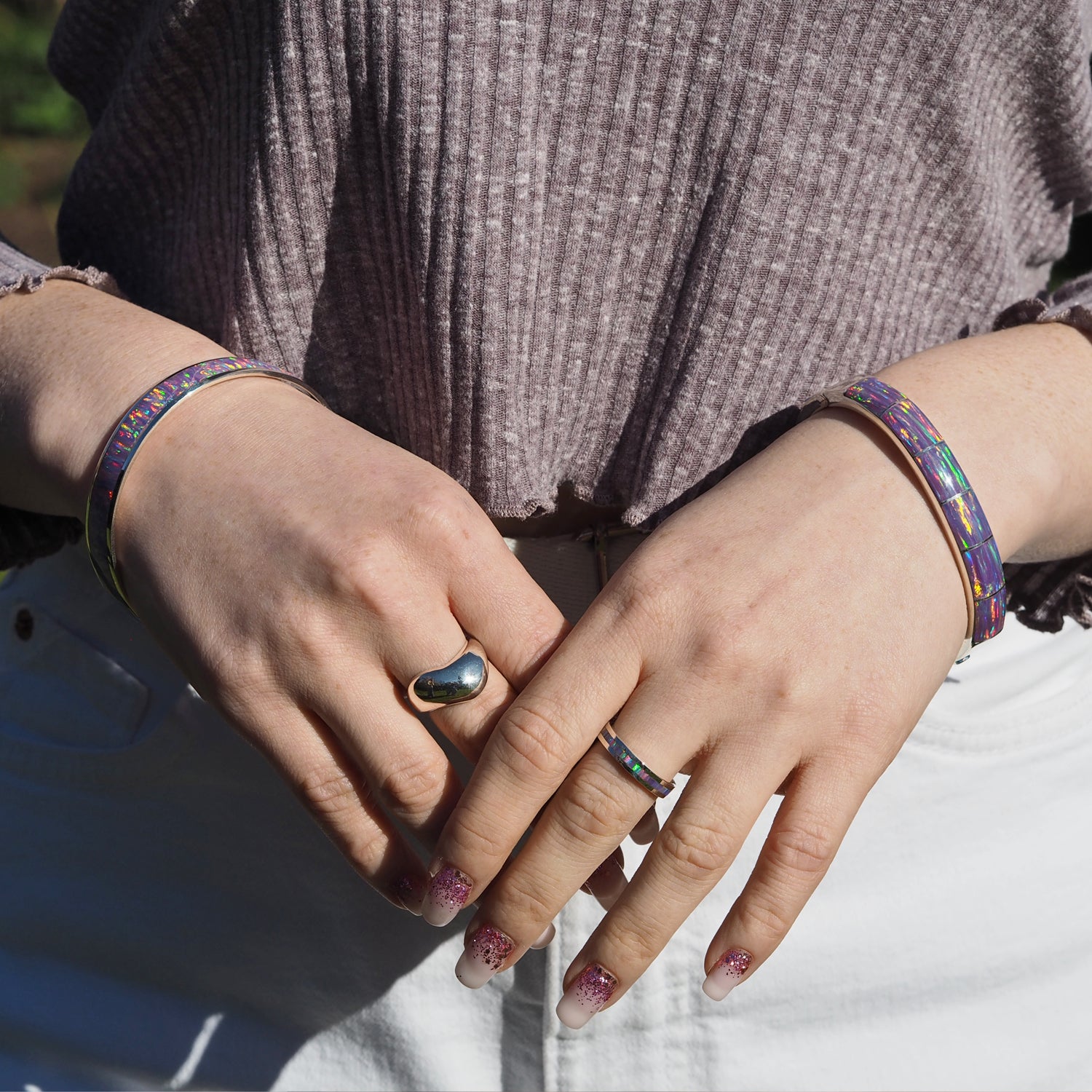 Flinder Lavender Wide Bangle