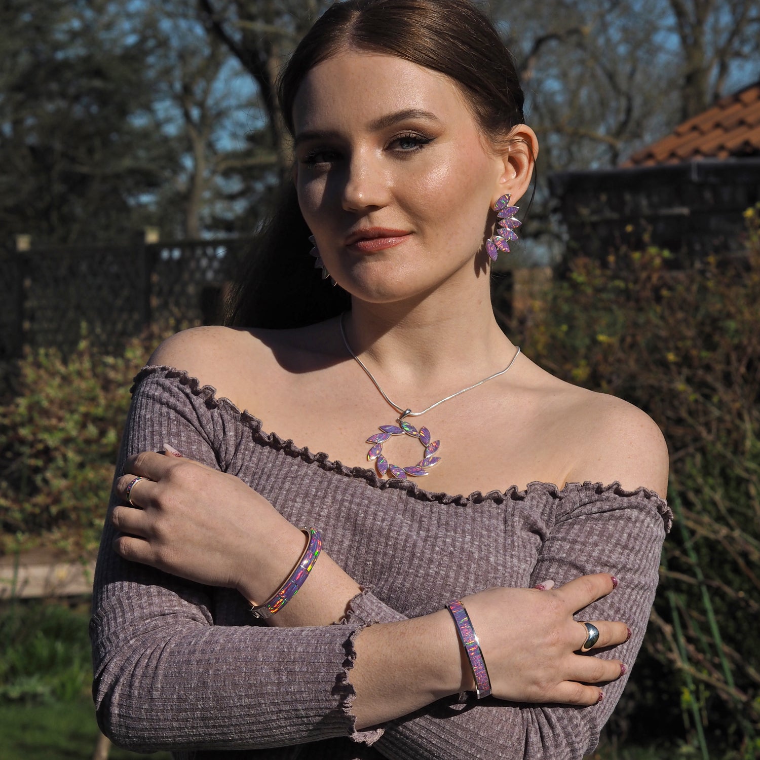 Flinder Larisa Lavender Earrings