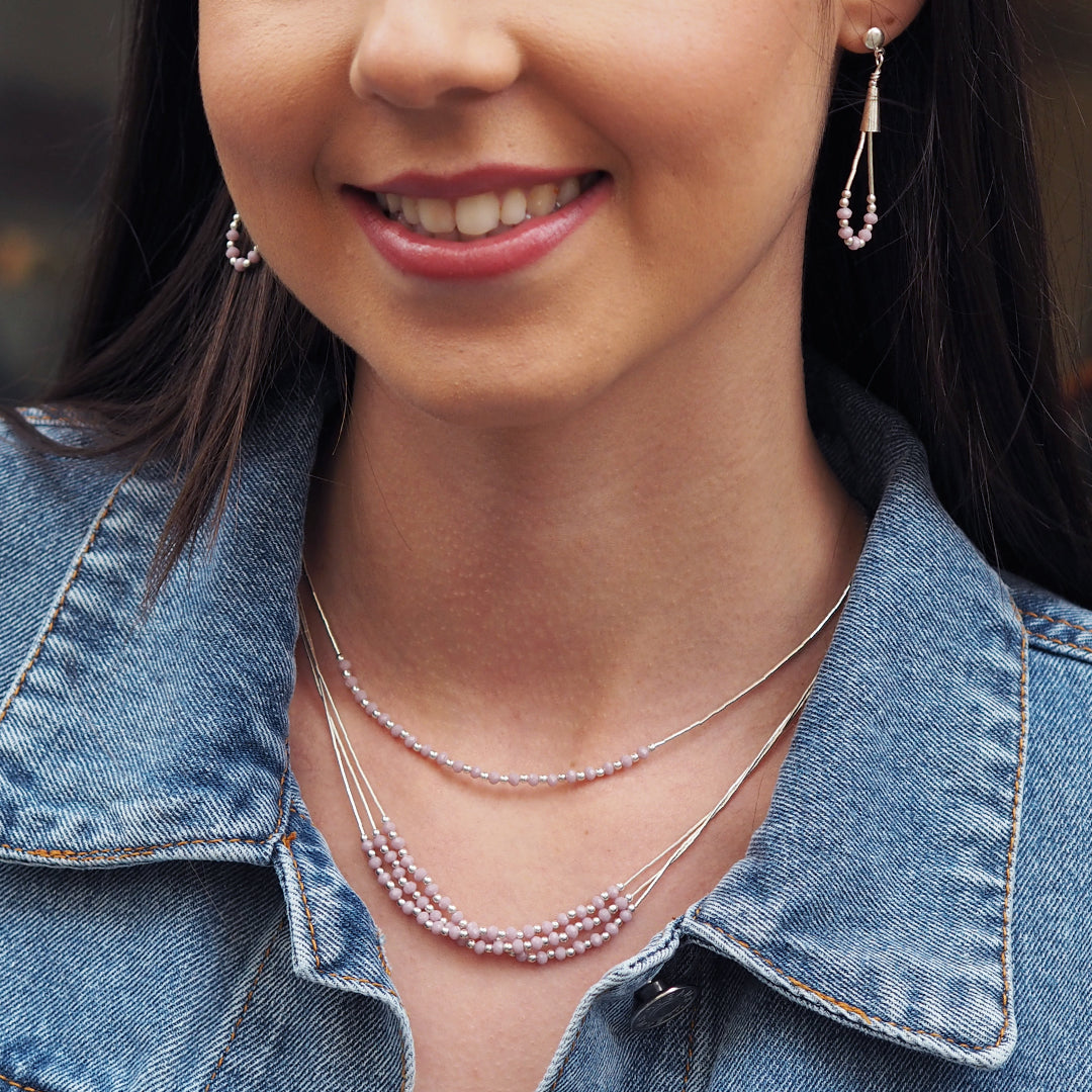 Amy Chalcedony Rose Necklace