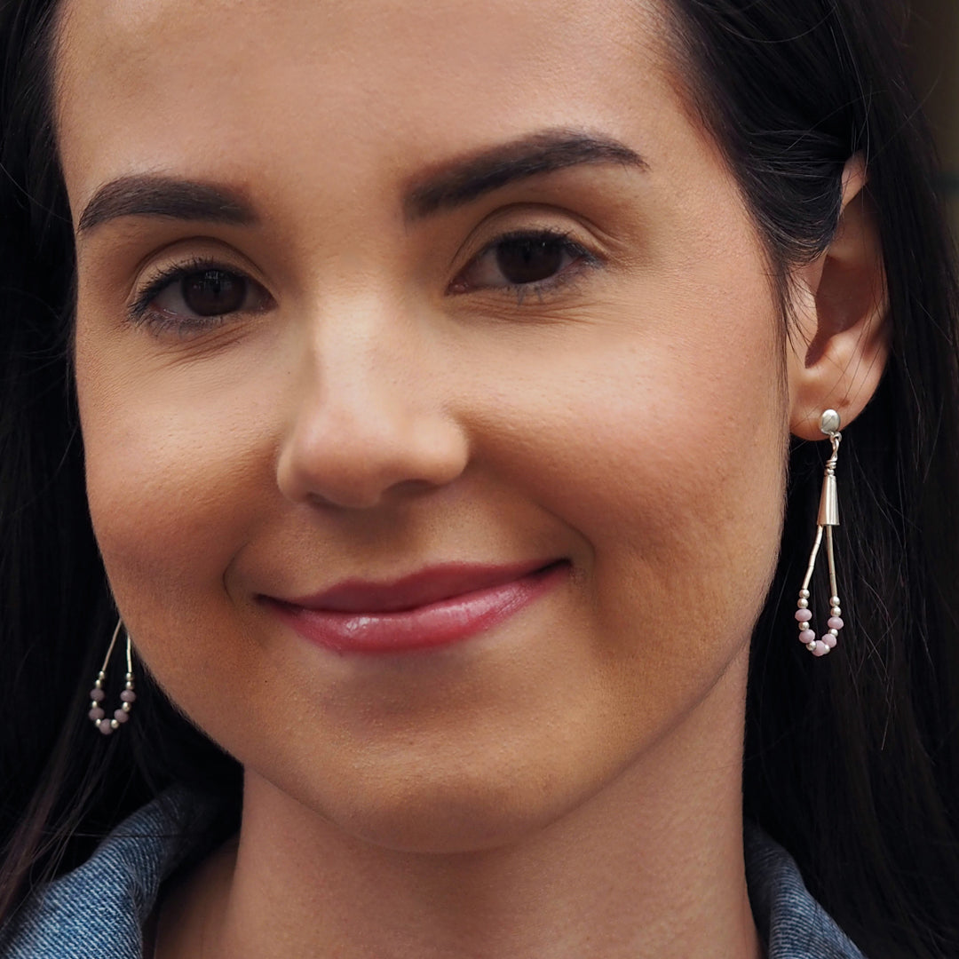 Adeline Chalcedony Rose Earrings