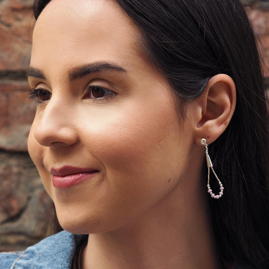 Adeline Chalcedony Rose Earrings