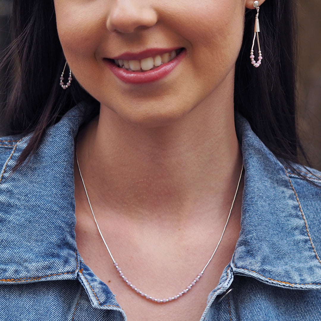Amy Chalcedony Rose Necklace