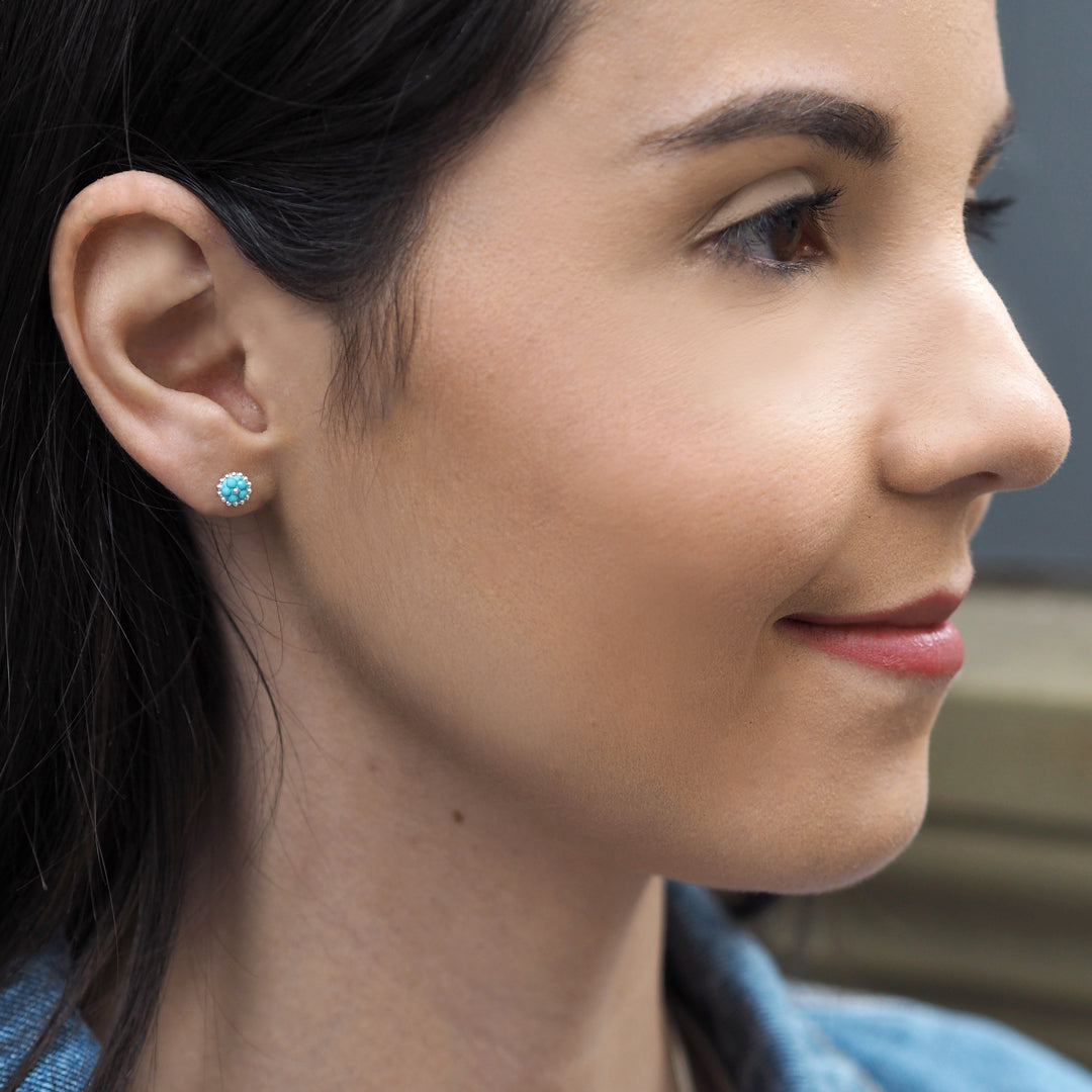 Allegra Turquoise Tiny Stud Earrings