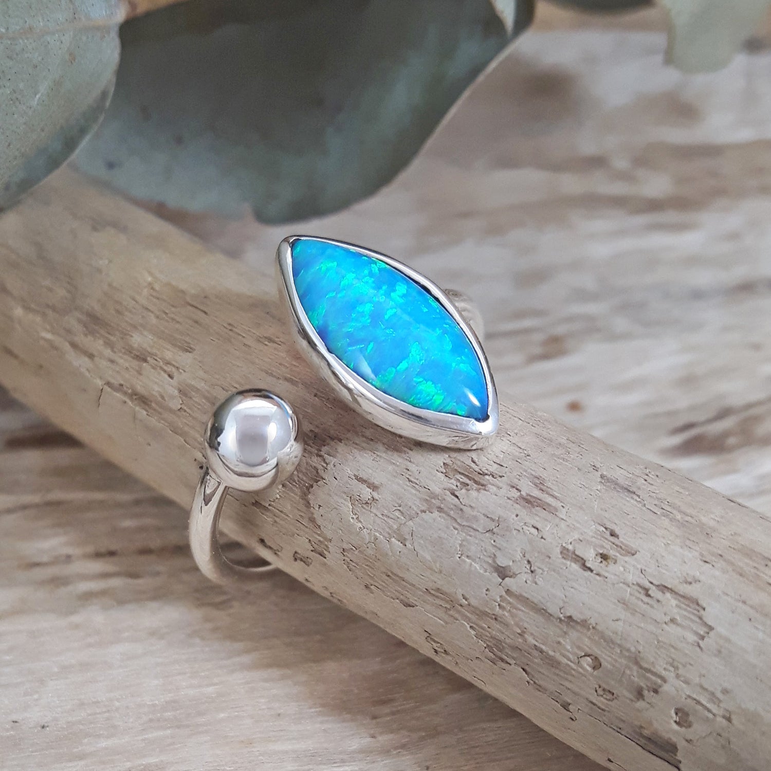 Marina Turquoise Cultured Opal Ring