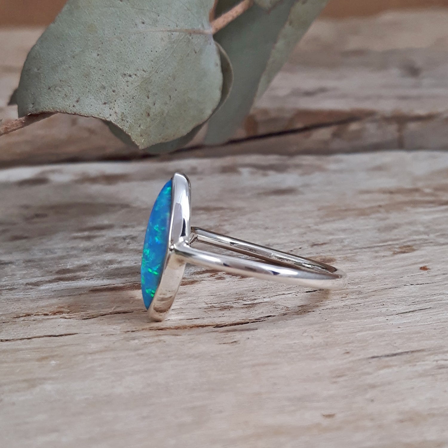 Marina Turquoise Cultured Opal Ring