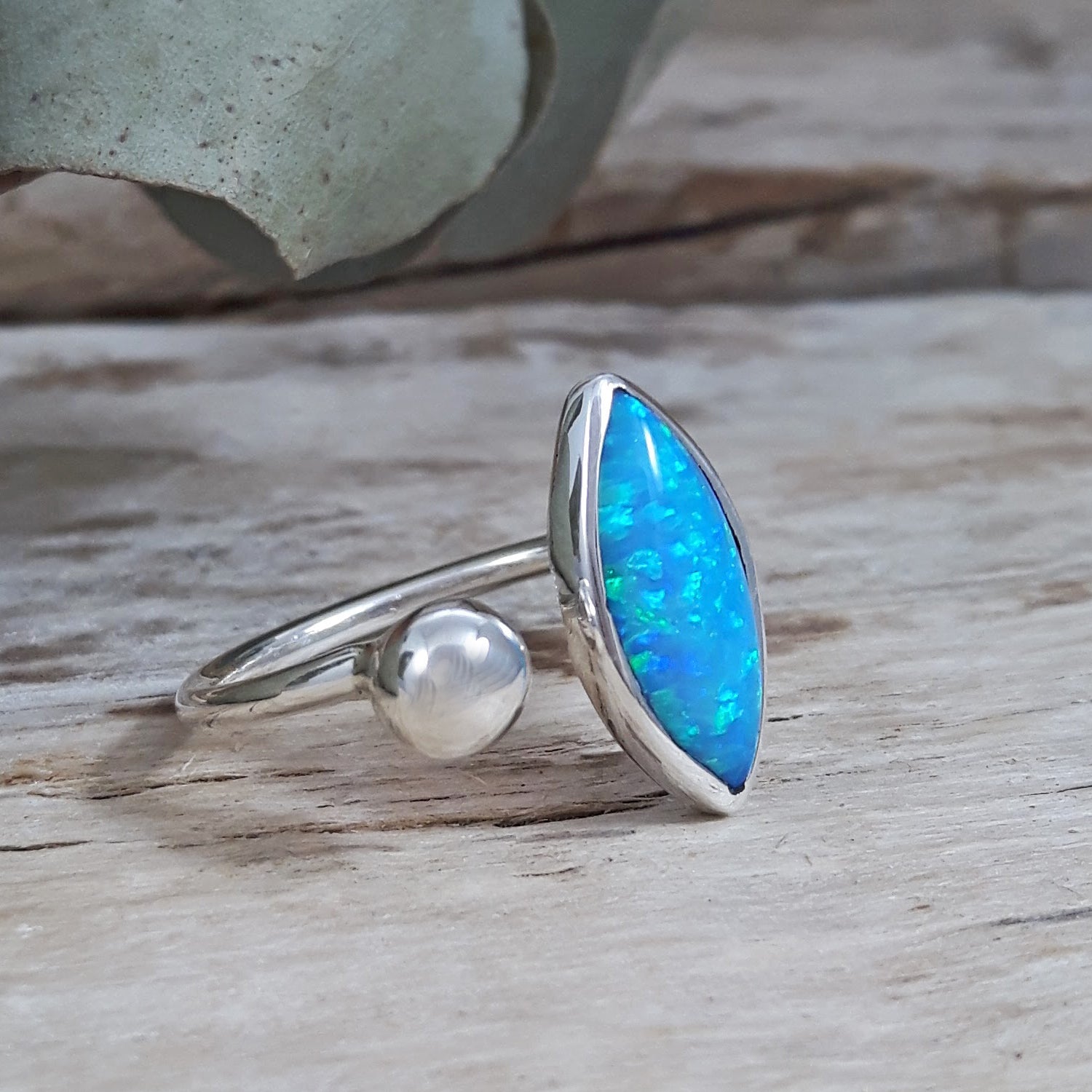 Marina Turquoise Cultured Opal Ring